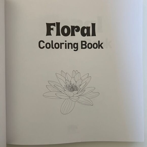 Beautiful Floral Adult Coloring Book Nature Designs Stress Relief Art Therapy - Picture 3 of 3